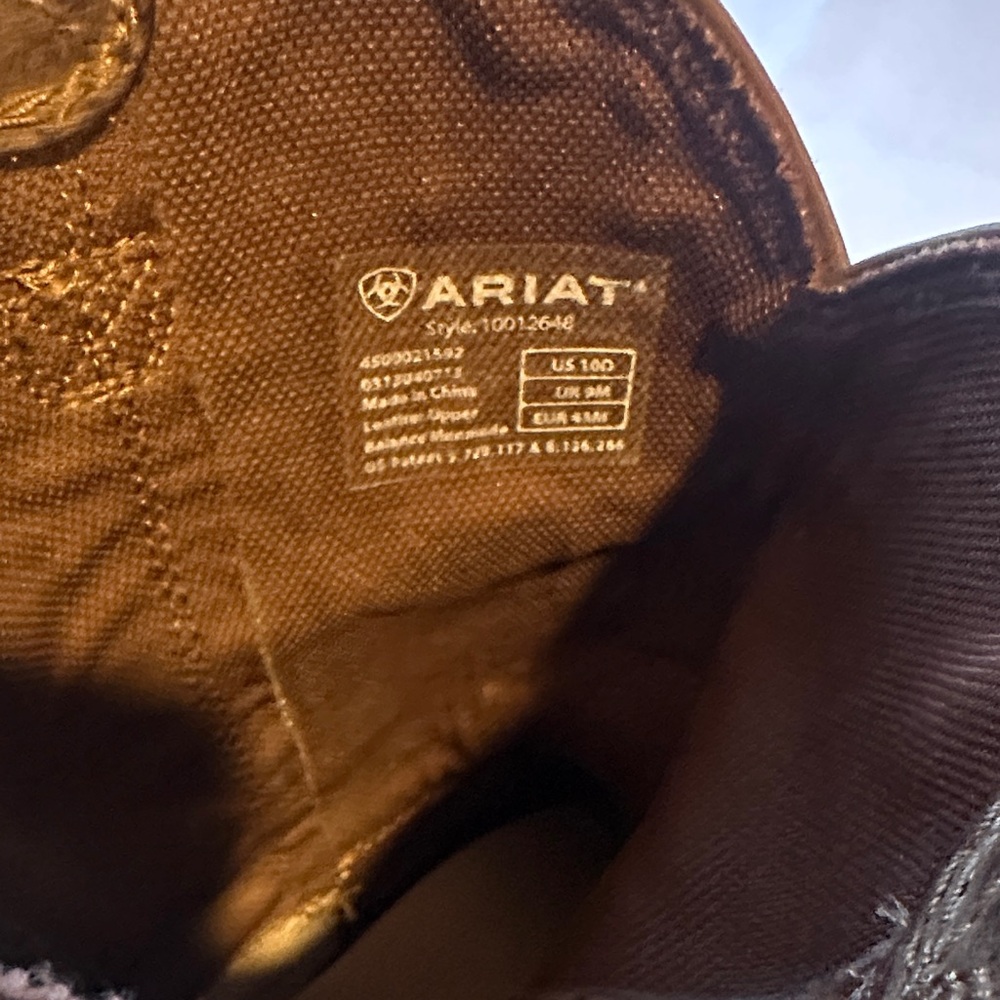 Ariat Men's Quickdraw Performance Leather Dark Br… - image 4